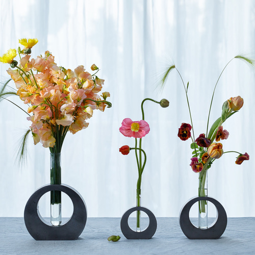 鉄一凛 Lサイズ ＜シルバー＞ 一輪挿し・花瓶・花器 ZOOM design