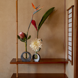 鉄一凛 Lサイズ ＜シルバー＞ 一輪挿し・花瓶・花器 ZOOM design