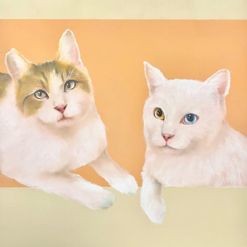 チョークアートで大切なペット、好きな動物の似顔絵描きます《B 