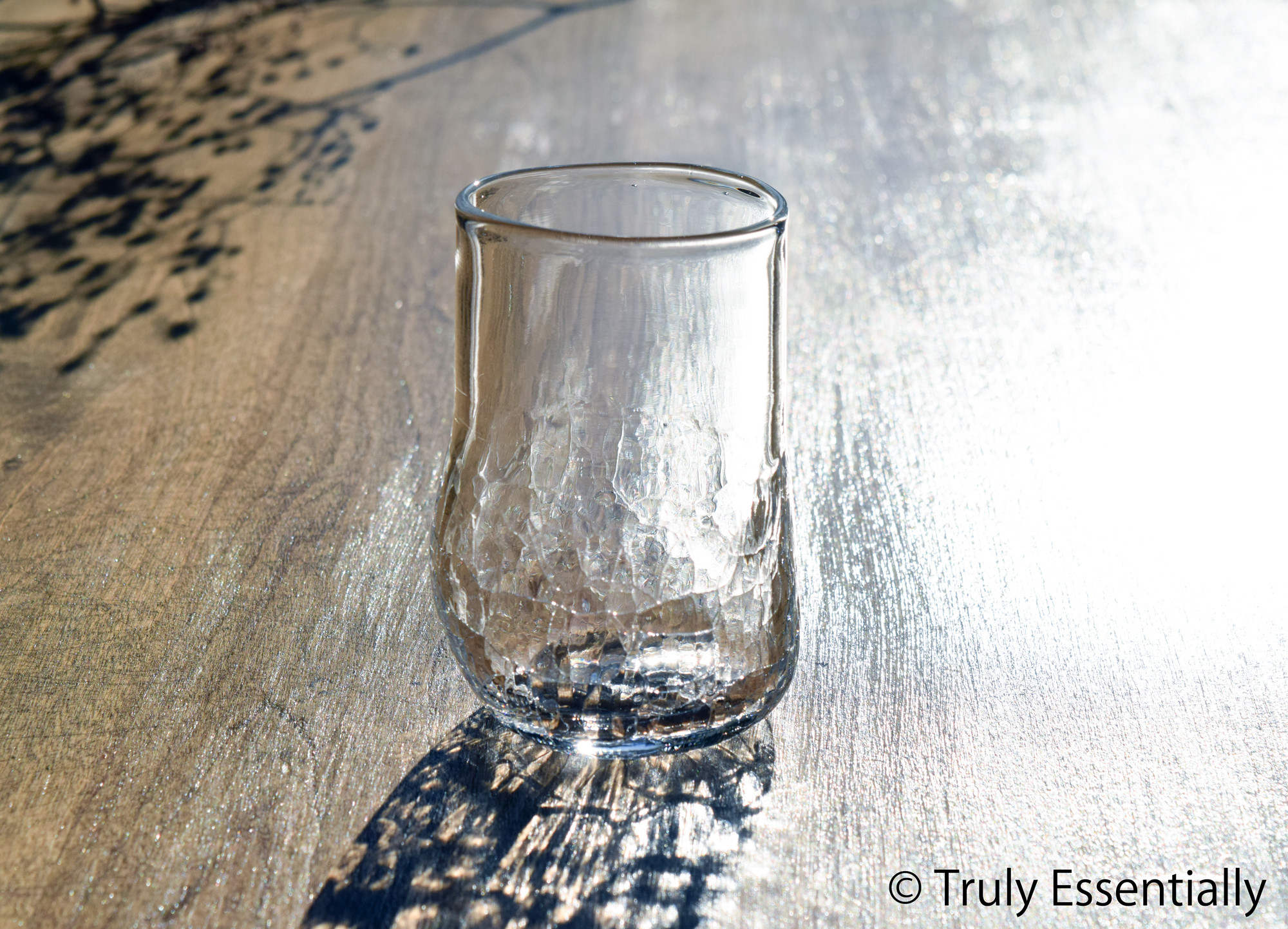 【１点限定制作・再制作不可】● 無色透明のグラス - 「KAZEの肌 」#392・ 高さ9.5cm