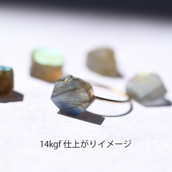 拉長石礦物寶石 14kgf/925 銀戒指 [可用石頭 / 可用金屬配件] 天然石材配件 第4張的照片