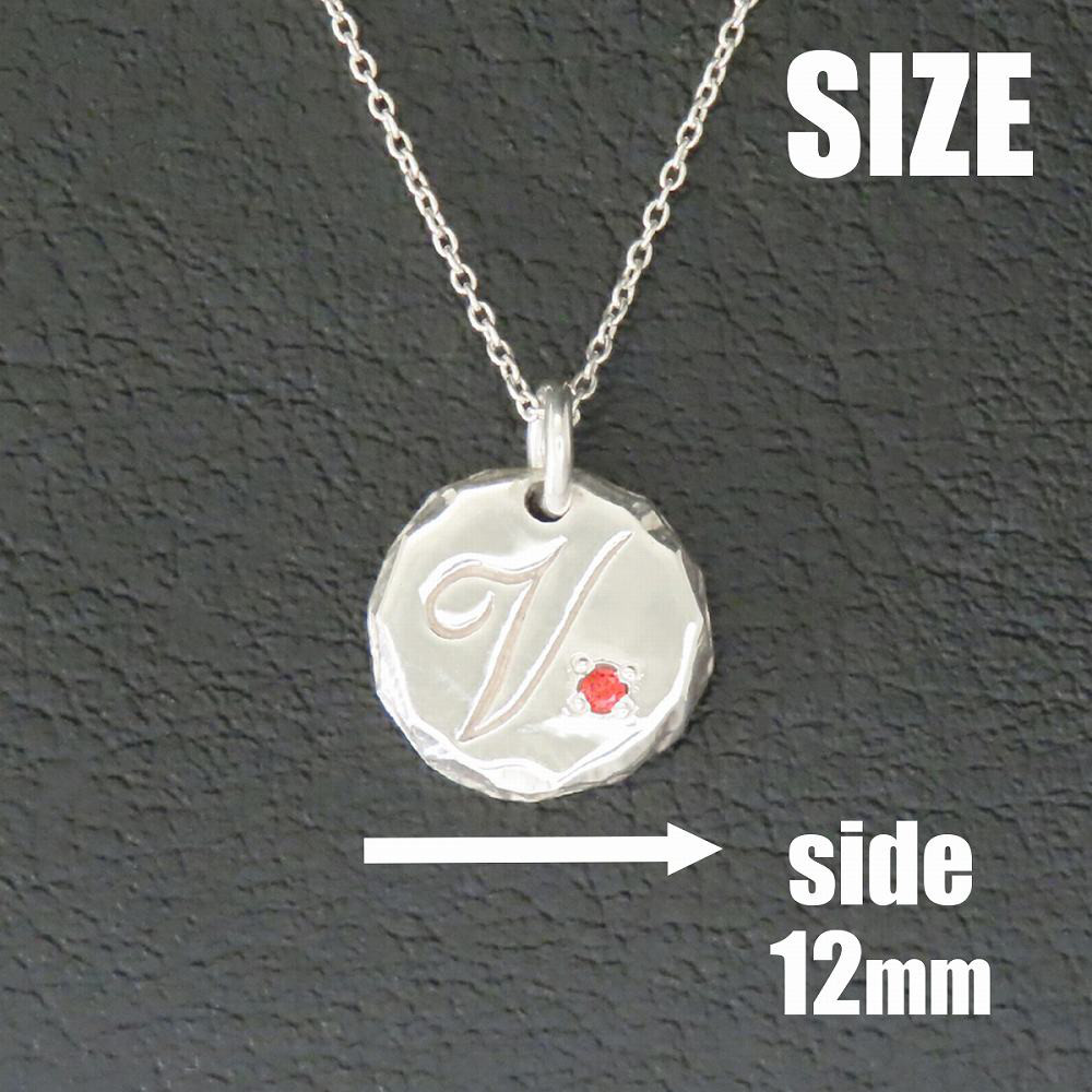 アルファベットネックレスV シルバー925 【刻印無料】 アルファベット イニシャル ネーム 名前 V ネックレス 箱