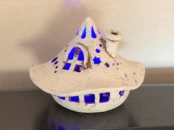 キャンドルハウス・3色ライト付き　陶器　アロマ 13枚目の画像