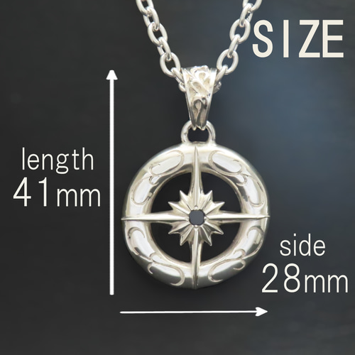 太陽神ネックレス XL シルバー925 【刻印無料】 太陽 サン 唐草 唐草
