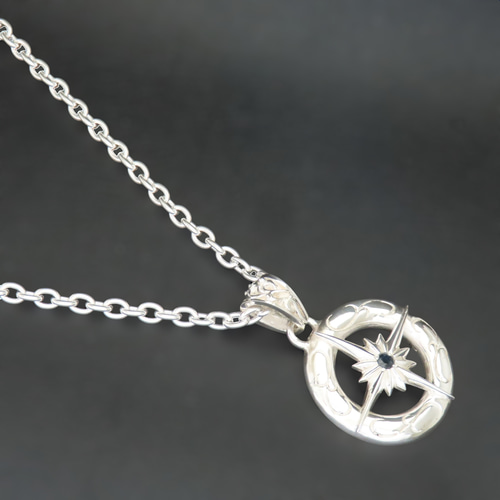 太陽神ネックレス XL シルバー925 【刻印無料】 太陽 サン 唐草 唐草