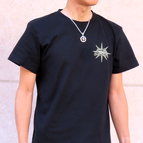 太陽神ネックレス XL シルバー925 【刻印無料】 太陽 サン 唐草 唐草