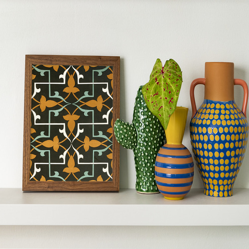 NO.71】アラビアンなパターン模様インテリアアートポスター