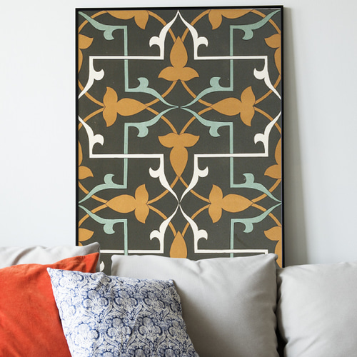 NO.71】アラビアンなパターン模様インテリアアートポスター