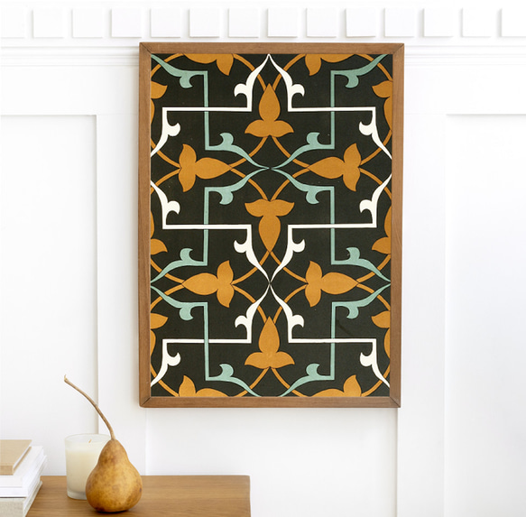 NO.71】アラビアンなパターン模様インテリアアートポスター