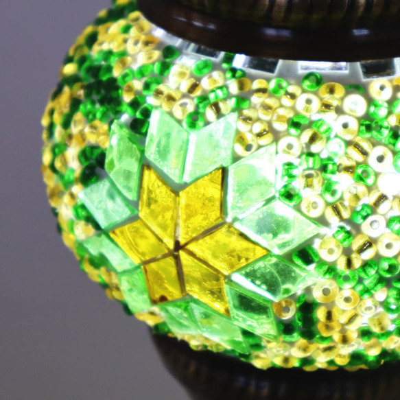 Turkish Mosaic lamp[Desk type]SMALL-Green *Free shipping 第4張的照片