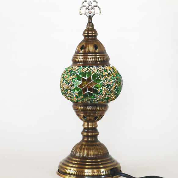 Turkish Mosaic lamp[Desk type]SMALL-Green *Free shipping 第3張的照片