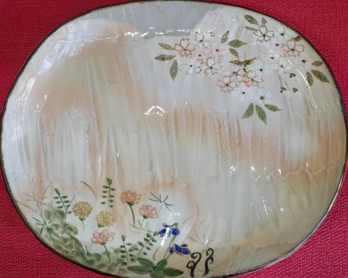 京焼・清水焼 八寸楕円皿 （桜と春草） 大皿 Shun 通販 11533141