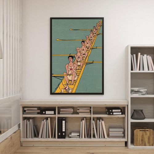 NO.72】ボート競技レトロポップアートポスター☆船スポーツ