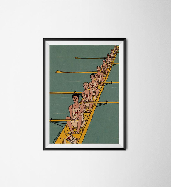 NO.72】ボート競技レトロポップアートポスター☆船スポーツ