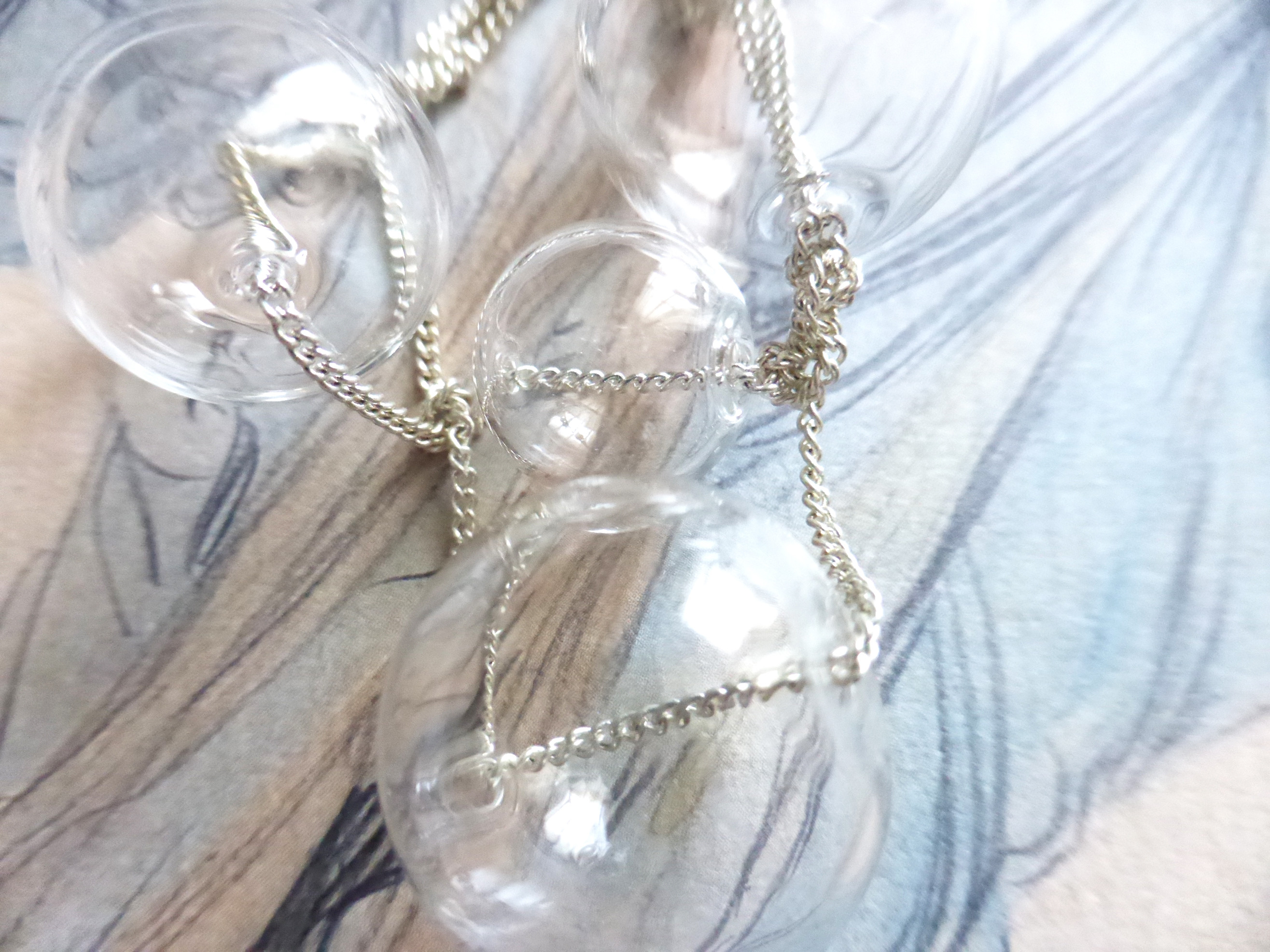 ベネチアンガラスで作ったバブルデザインピアス 21235