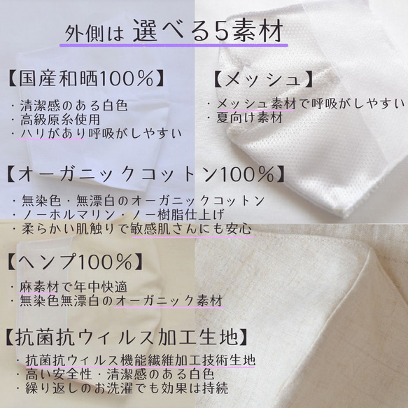 シルクマスクカバー　夏マスク　Blue sky  　国産シルク　美肌透け感グラデーション　マスクカバー2021紫外線 4枚目の画像