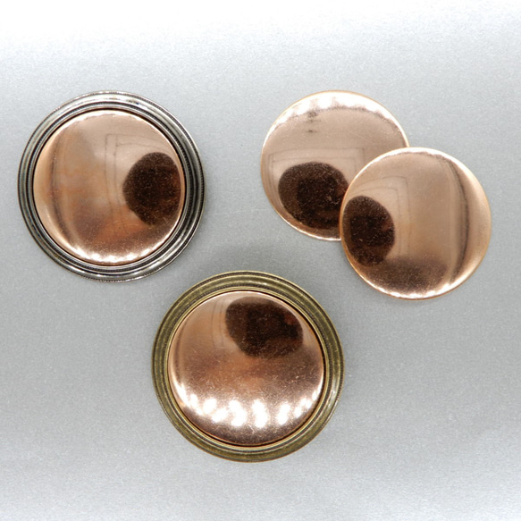 BP0534》ブローチ台 丸 【3ヶ入り】 金具・チェーン Sippou
