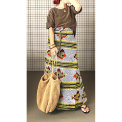 hi アフリカンバティック 8mars zakuchiku ロングスカート アフリカンバティック zakuchiku ロングスカート | zakuchiku