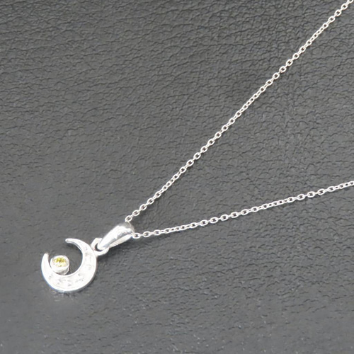 559A◇【シルバー】三日月　ダイヤ　ネックレス　15mm　クレセントムーン　銀 559A◇【シルバー】三日月 ダイヤ ネックレス 15mm クレセント