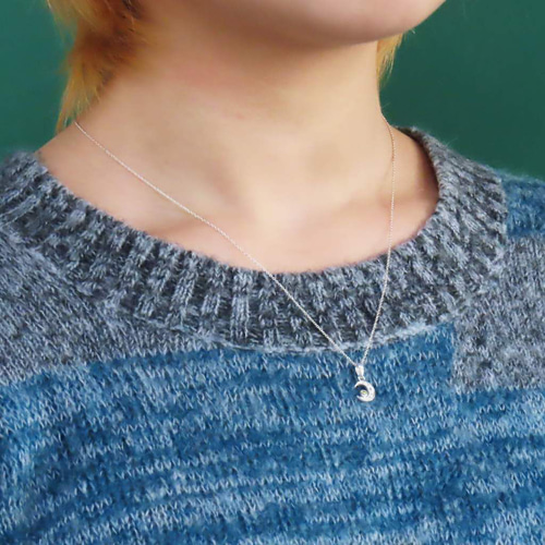 三日月&星ネックレス シルバー925 【刻印無料】 三日月