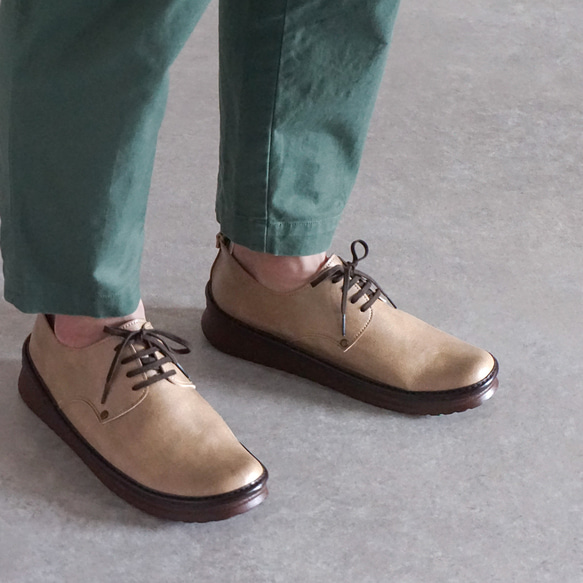 春の新色 メンズシューズ ウエッジヒール ライトオーク(WWING-LOK) 日本製 靴【納期5～14日】 1枚目の画像