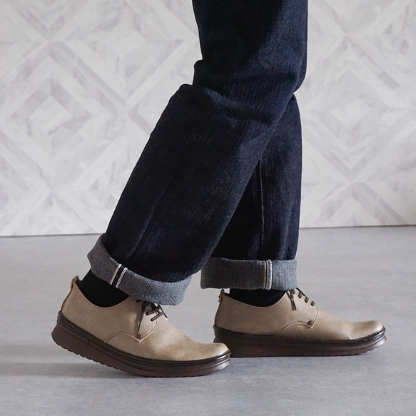 春の新色 メンズシューズ ウエッジヒール ライトオーク(WWING-LOK) 日本製 靴【納期5～14日】 6枚目の画像