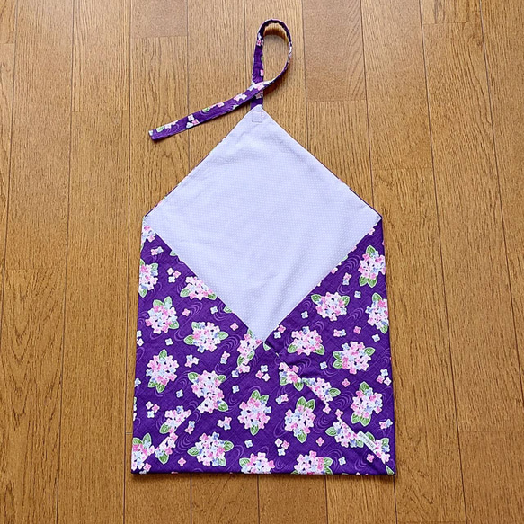 弓道　かけ袋　弽入れ　紫陽花　ドビー織 2枚目の画像