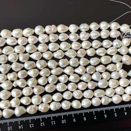 PA126 バロック 有核 不規則 真珠 淡水パール 1連売り天然石 再販