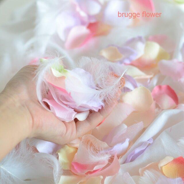 20%増量　人気の羽入フラワーシャワー３袋セット ふんわり天使の羽入り フラワーシャワー造花