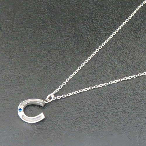 ホースシューネックレス シルバー925 【刻印無料】 馬蹄 馬蹄型 ホース