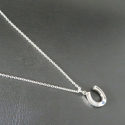 ホースシューネックレス シルバー925 【刻印無料】 馬蹄 馬蹄型 ホース