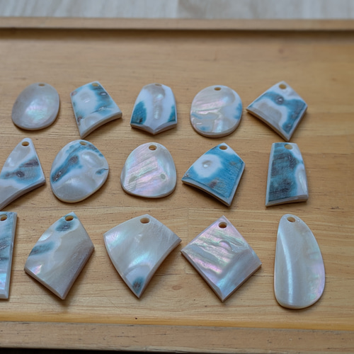 夜光貝磨きアクセサリー作りキット ✳【 ランダムパーツ 】 キット