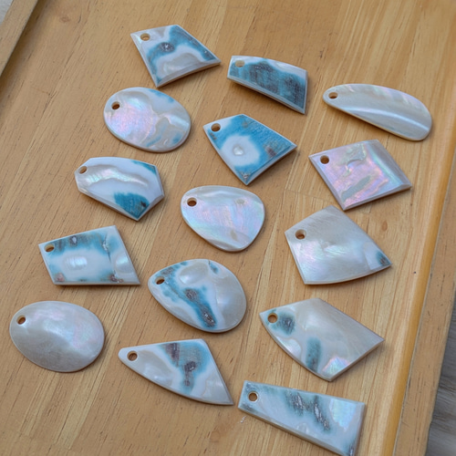 夜光貝磨きアクセサリー作りキット ✳【 ランダムパーツ 】 キット