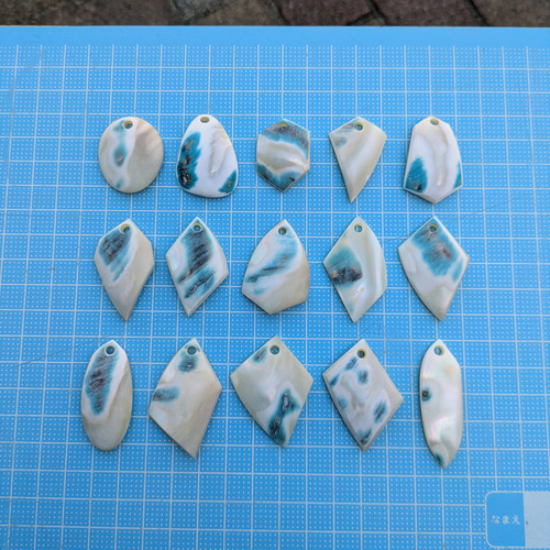 夜光貝磨きアクセサリー作りキット ✳【 ランダムパーツ 】 キット