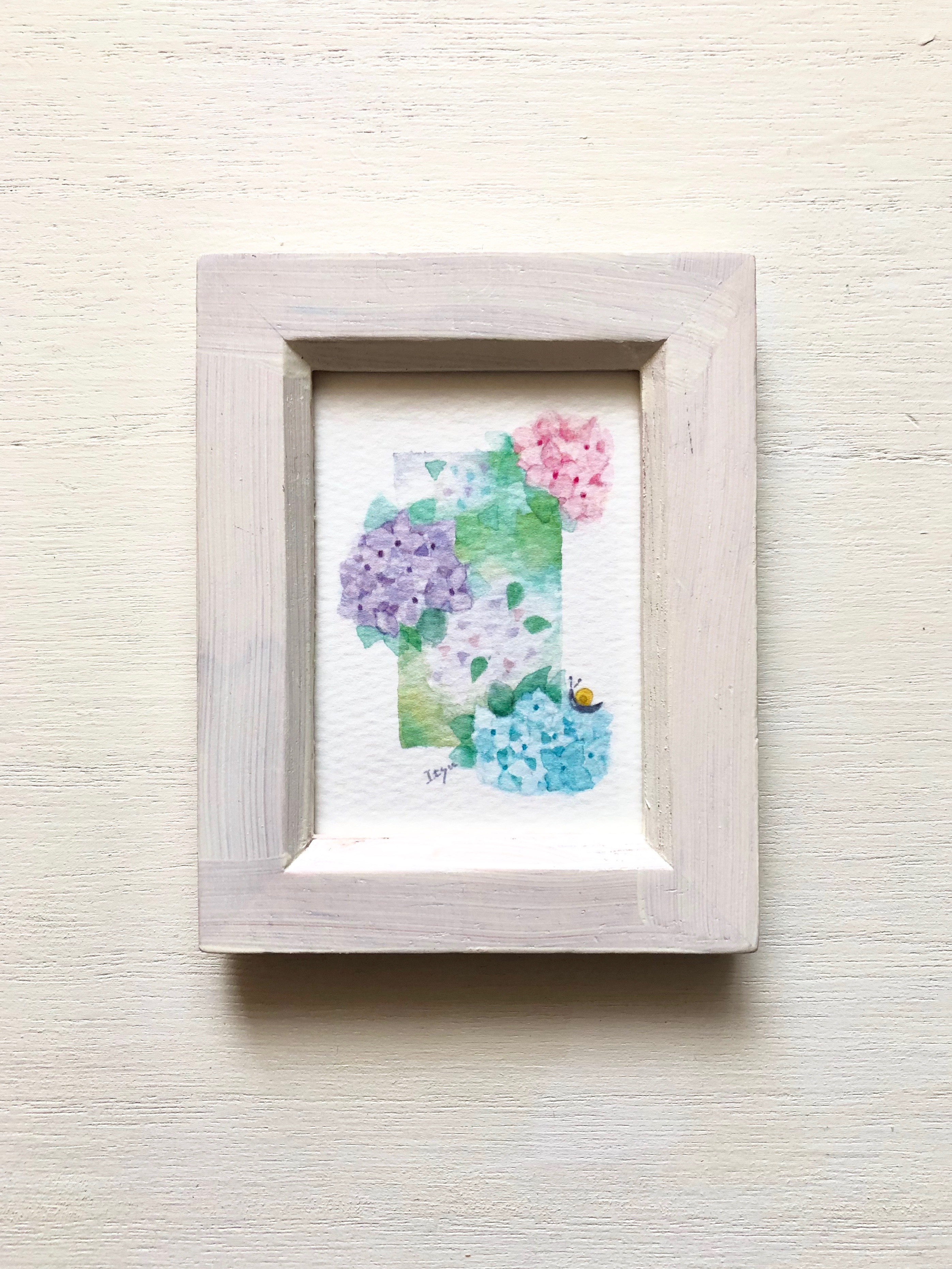桜の小径」透明水彩画 原画 風景画 額縁付 F6サイズ 絵画 Oni