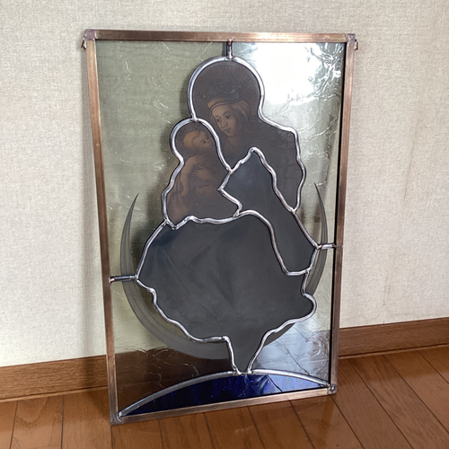 絵付ステンドグラス!!聖母子像 その他アート Atelier Yoshida 絵付ステンドグラス!!聖母子像 その他アート Atelier Yoshida