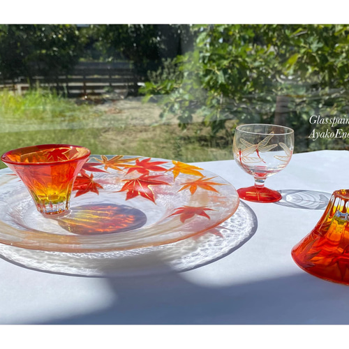 縁起物【赤とんぼ】トンボ蜻蛉 日本酒グラス ガラスのお猪口母の日