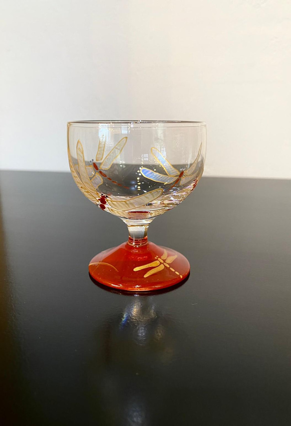 幸運符【紅蜻蜓】蜻蜓蜻蜓清酒玻璃杯 choko 母親節禮物 60 歲生日禮物 退休禮物 喬遷禮物 生日禮物 第1張的照片