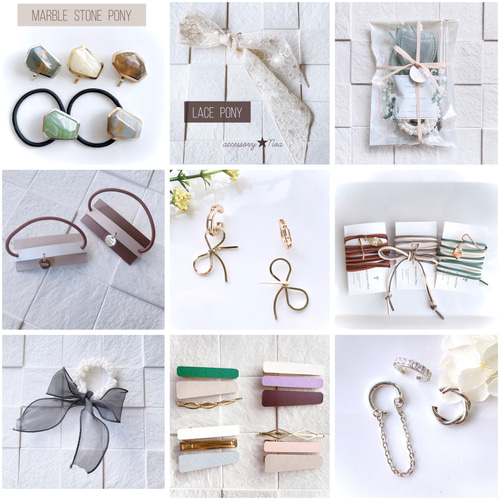 ♥️100 2way 本革ヘアアクセサリー / レザー マジェステ 紐アレンジ