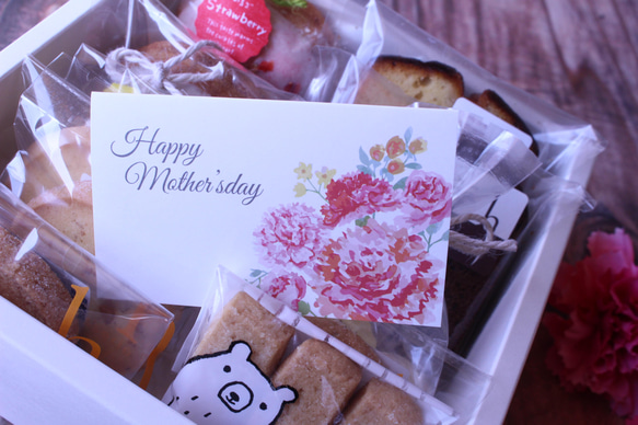 数量限定☆母の日焼菓子BOX ☆メッセージカード付き☆ 5枚目の画像