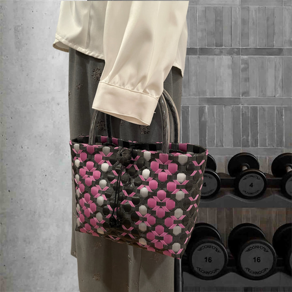 ppバンドの かごバッグ 水に強くて丈夫 小さめ～Sサイズ ～ スパバッグ