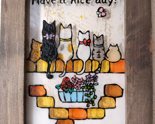 Amazon.co.jp: 猫 絵画 ポスター 動物 アートパネル 猫の絵 玄関