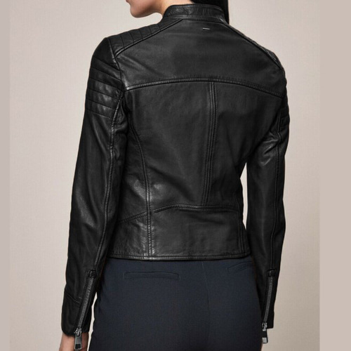 羊革クラシック立ち襟ジャケット Sheep Leather Classic Stand