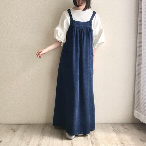 01 ロングセラー 丈カット可能③外ポケット ストーンウォッシュデニム