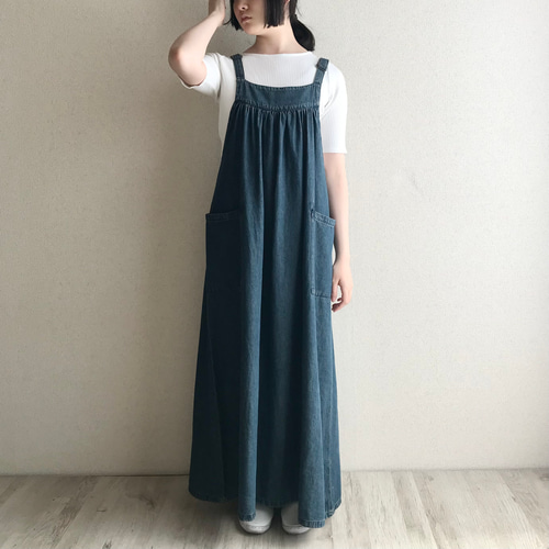 01 ロングセラー 丈カット可能①外ポケット アンティークデニムの