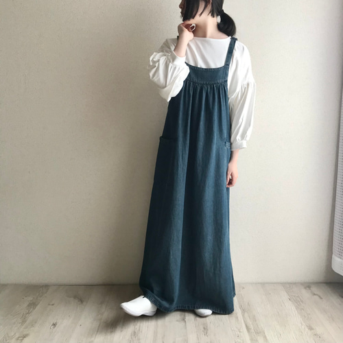 01 ロングセラー 丈カット可能①外ポケット アンティークデニムの