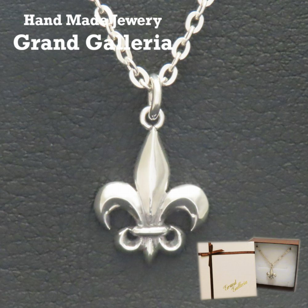百合の紋章ネックレス シルバー925 【刻印無料】 ゆりの紋章 百合の紋章 ユリの紋章 ゆり 百合 ユリ ネックレス