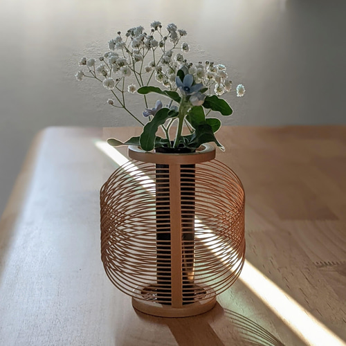 駿河竹細工 花器 二葉【花台付き】 一輪挿し フラワーベース 駿河竹細工 花器 二葉【花台付き】 一輪挿し フラワーベース