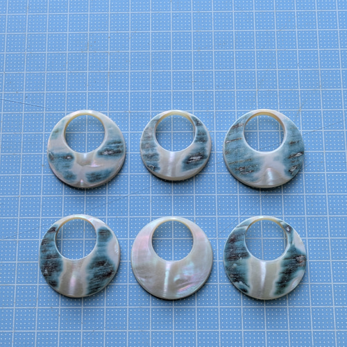 夜光貝磨きアクセサリー作りキット ✳【 月 】 キット 夜光貝jewelry