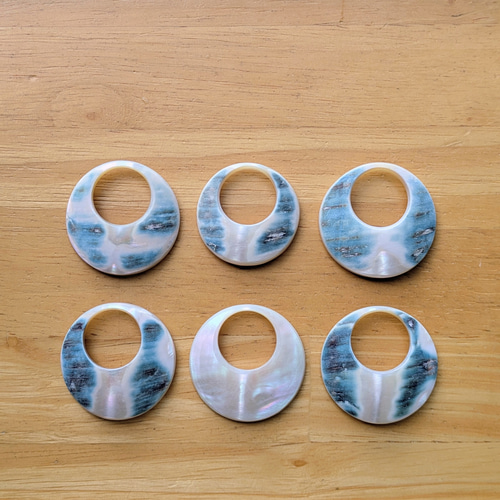 夜光貝磨きアクセサリー作りキット ✳【 月 】 キット 夜光貝jewelry